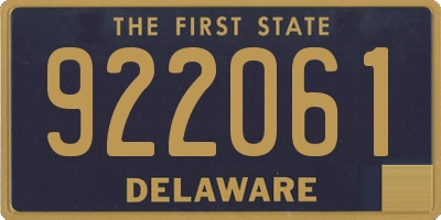 DE license plate 922061