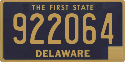 DE license plate 922064