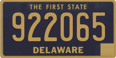 DE license plate 922065