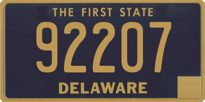 DE license plate 92207