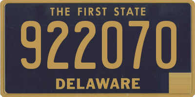 DE license plate 922070