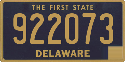 DE license plate 922073