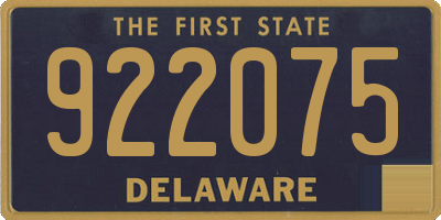 DE license plate 922075