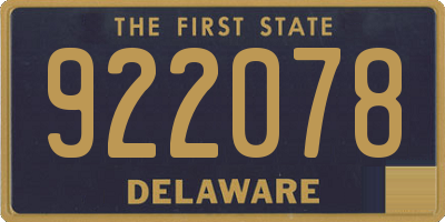 DE license plate 922078