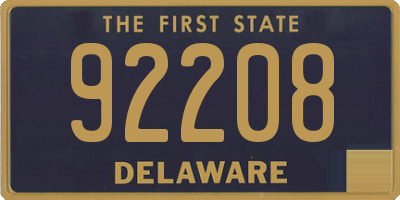 DE license plate 92208