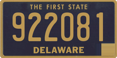 DE license plate 922081