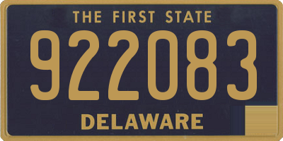 DE license plate 922083