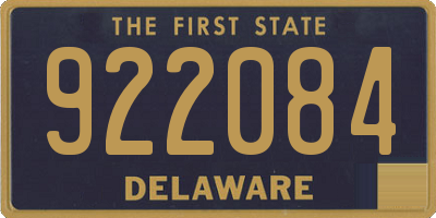 DE license plate 922084