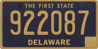 DE license plate 922087