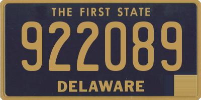 DE license plate 922089