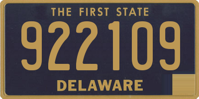 DE license plate 922109