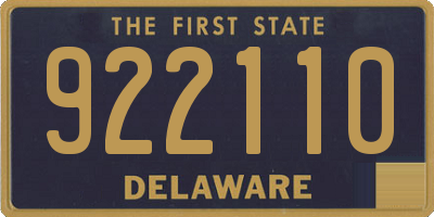 DE license plate 922110