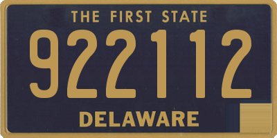 DE license plate 922112