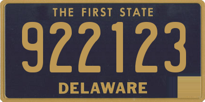 DE license plate 922123