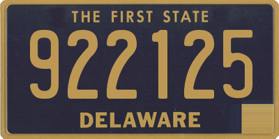 DE license plate 922125