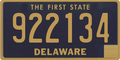 DE license plate 922134