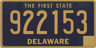 DE license plate 922153