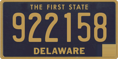DE license plate 922158