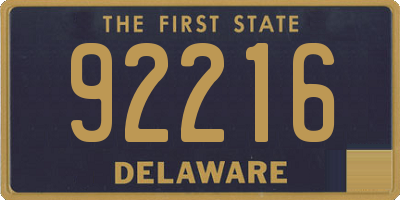 DE license plate 92216