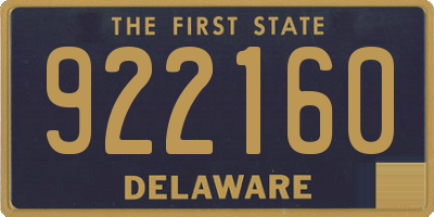 DE license plate 922160