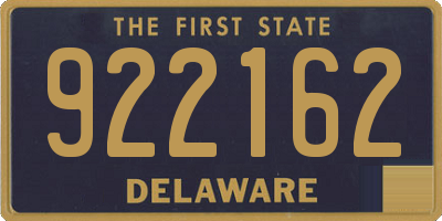DE license plate 922162