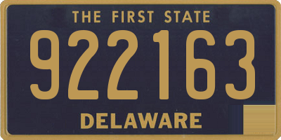 DE license plate 922163