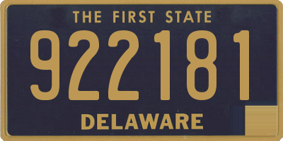 DE license plate 922181