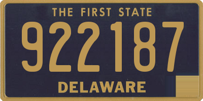 DE license plate 922187