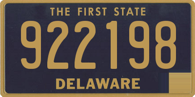 DE license plate 922198