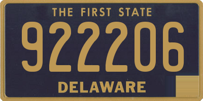 DE license plate 922206