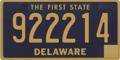 DE license plate 922214