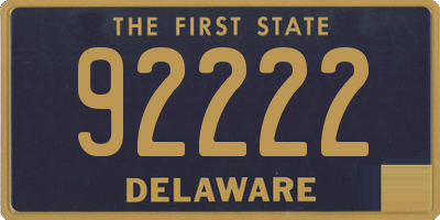 DE license plate 92222