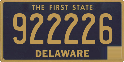 DE license plate 922226