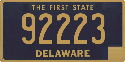 DE license plate 92223