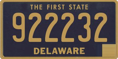 DE license plate 922232