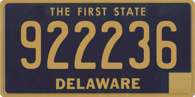 DE license plate 922236