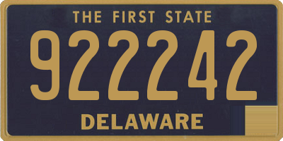 DE license plate 922242