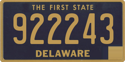 DE license plate 922243