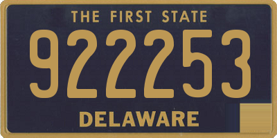 DE license plate 922253