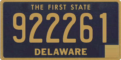 DE license plate 922261