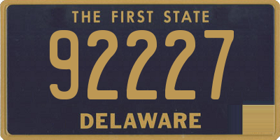 DE license plate 92227