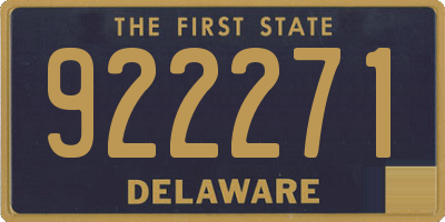 DE license plate 922271