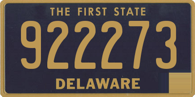 DE license plate 922273