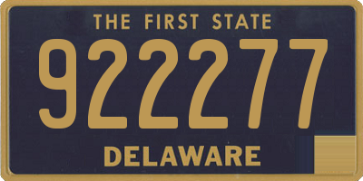 DE license plate 922277