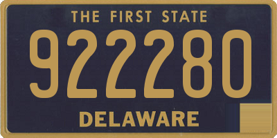 DE license plate 922280