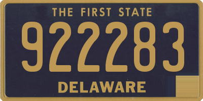 DE license plate 922283
