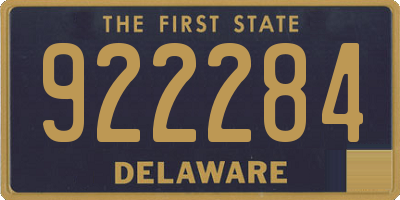 DE license plate 922284