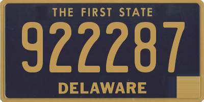 DE license plate 922287