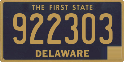 DE license plate 922303