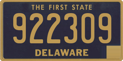 DE license plate 922309